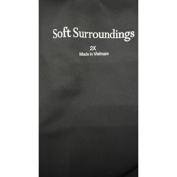 Soft Surroundings Penelope Wide Leg Jumpsuit Women's 2X Black Sleeveless Classic - Picture 5 of 12